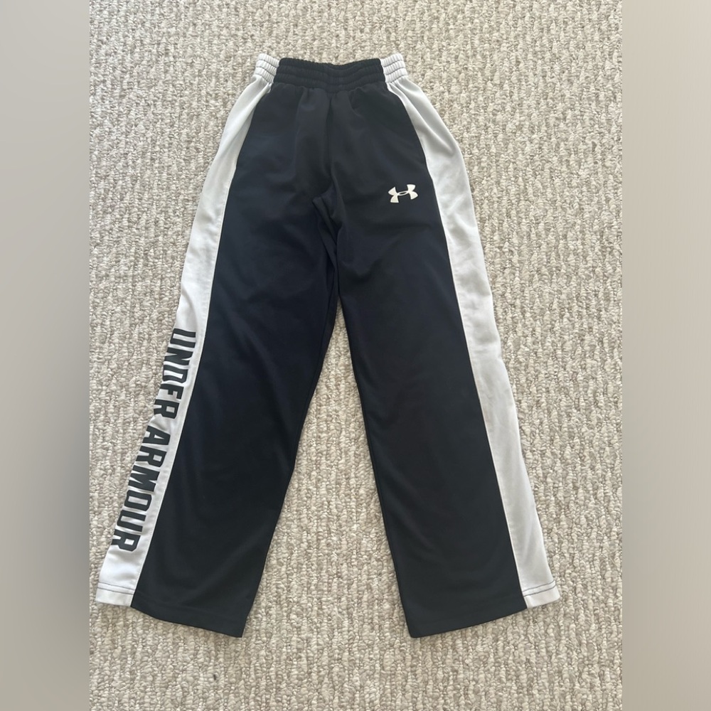 UNDER ARMOUR BLACK YOUTH LOOSE PANTS SIDE LOGO